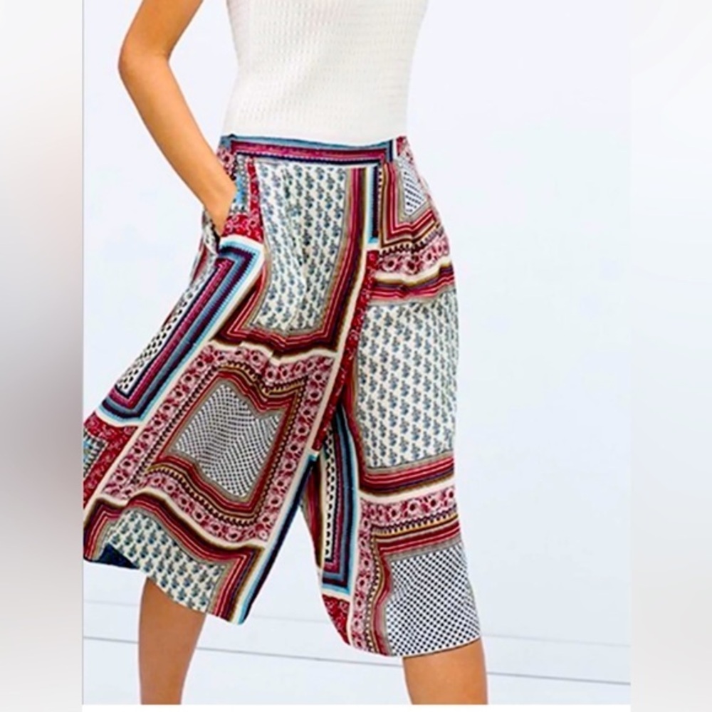 ZARA BASIC SLACKS BIG BLOCKS OF COLOR WIDE PANT LEGS SIZE Small culottes